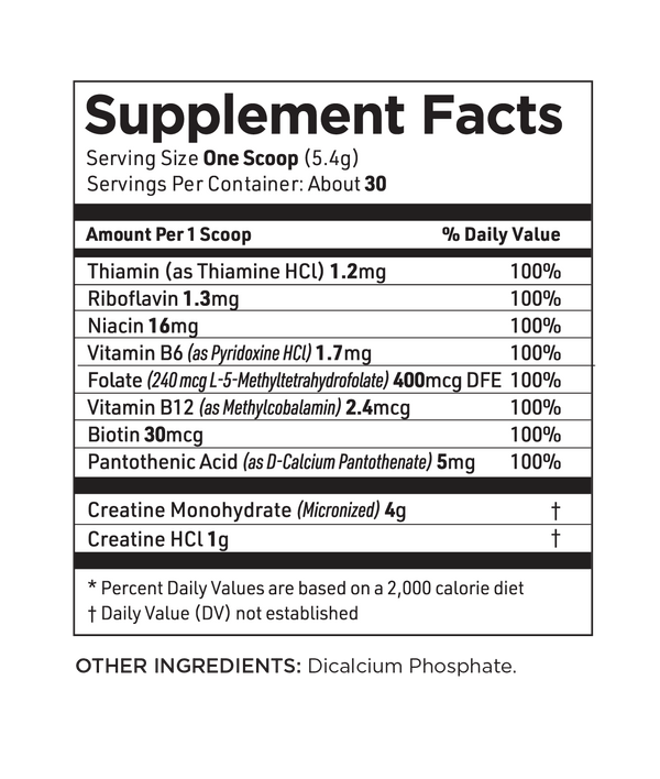 charge supplement facts
